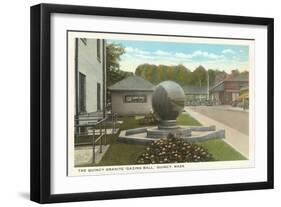 Granite Gazing Ball, Quincy, Mass.-null-Framed Art Print