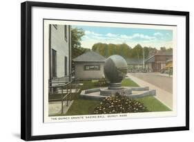 Granite Gazing Ball, Quincy, Mass.-null-Framed Art Print