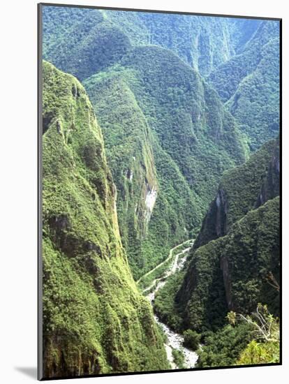 Granite Gorge of Rio Urabamba, Seen from Approach to Inca Ruins, Machu Picchu, Peru, South America-Tony Waltham-Mounted Photographic Print