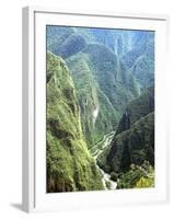 Granite Gorge of Rio Urabamba, Seen from Approach to Inca Ruins, Machu Picchu, Peru, South America-Tony Waltham-Framed Photographic Print