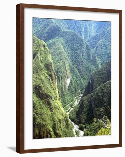 Granite Gorge of Rio Urabamba, Seen from Approach to Inca Ruins, Machu Picchu, Peru, South America-Tony Waltham-Framed Photographic Print