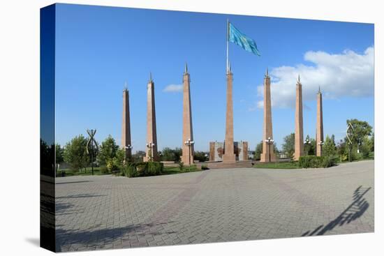 Granite obelisk, Independence Park, Shymkent, South Region, Kazakhstan, Central Asia, Asia-G&M Therin-Weise-Stretched Canvas