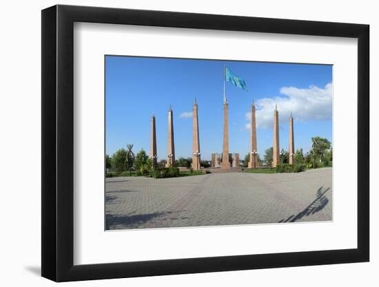 Granite obelisk, Independence Park, Shymkent, South Region, Kazakhstan, Central Asia, Asia-G&M Therin-Weise-Framed Photographic Print