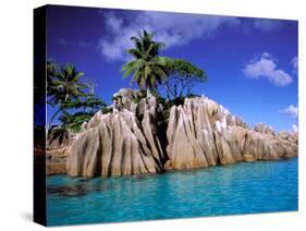 Granite Outcrops, La Digue Island, Seychelles, Africa-Pete Oxford-Stretched Canvas