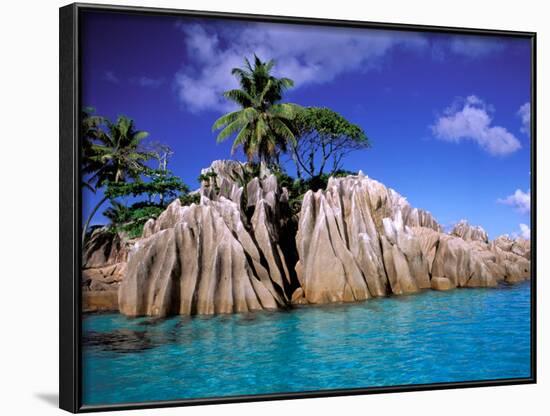 Granite Outcrops, La Digue Island, Seychelles, Africa-Pete Oxford-Framed Photographic Print