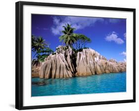 Granite Outcrops, La Digue Island, Seychelles, Africa-Pete Oxford-Framed Photographic Print