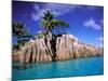 Granite Outcrops, La Digue Island, Seychelles, Africa-Pete Oxford-Mounted Photographic Print