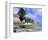 Granite Outcrops, La Digue Island, Seychelles, Africa-Pete Oxford-Framed Photographic Print