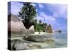 Granite Outcrops, La Digue Island, Seychelles, Africa-Pete Oxford-Stretched Canvas