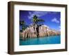 Granite Outcrops, La Digue Island, Seychelles, Africa-Pete Oxford-Framed Photographic Print