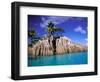 Granite Outcrops, La Digue Island, Seychelles, Africa-Pete Oxford-Framed Photographic Print