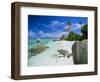 Granite Outcrops on Tropical Beach, Anse Source d'Argent, La Digue, Seychelles-Lee Frost-Framed Photographic Print