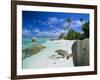 Granite Outcrops on Tropical Beach, Anse Source d'Argent, La Digue, Seychelles-Lee Frost-Framed Photographic Print