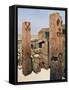 Granite Pillars with Lotus and Papyrus Decoration, Temple of Amun-Re, Karnak, Egypt, 20th Century-null-Framed Stretched Canvas