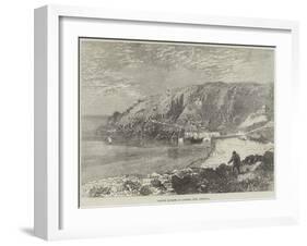 Granite Quarries at Lamorna Cove, Cornwall-R. Dudley-Framed Giclee Print