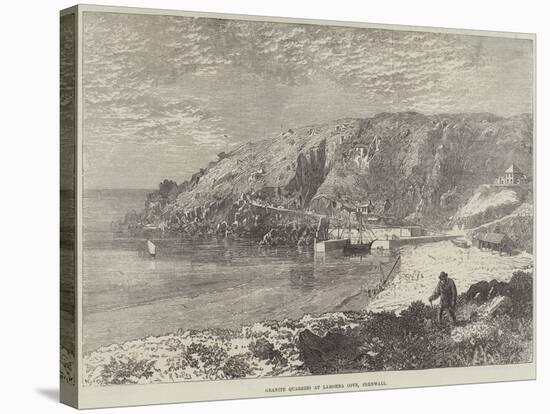 Granite Quarries at Lamorna Cove, Cornwall-R. Dudley-Stretched Canvas