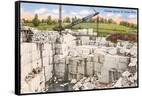 Granite Quarry, St. Cloud, Minnesota-null-Framed Stretched Canvas