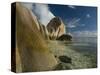 Granite Rocks on World Famous Beach, Source D'Argent, La Digue, Seychelles, Indian Ocean, Africa-Michael Runkel-Stretched Canvas