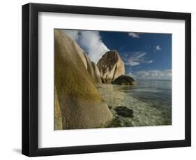 Granite Rocks on World Famous Beach, Source D'Argent, La Digue, Seychelles, Indian Ocean, Africa-Michael Runkel-Framed Photographic Print