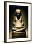 Granite Statue of a Seated Ancient Egyptian Scribe, from Karnak, 17-18th Dynasty, C1500 Bc-null-Framed Photographic Print