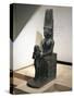 Granite Statue of Horemheb before God Amon-null-Stretched Canvas