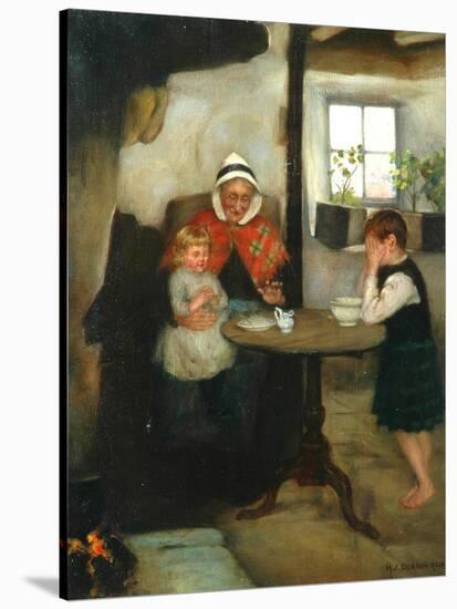 Granny's Blessing-Henry John Dobson-Stretched Canvas