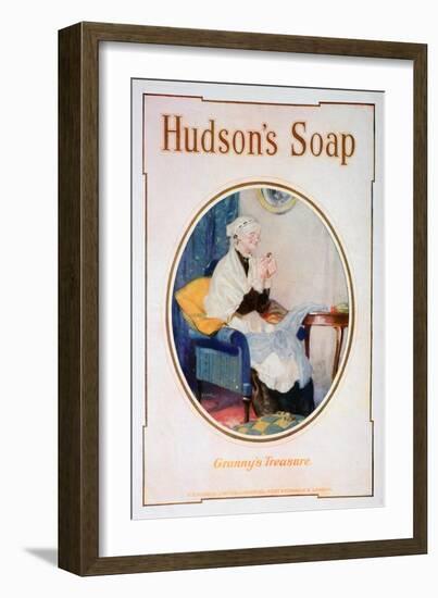 Granny's Treasure, Hudson's Soap Advert, 1918-null-Framed Giclee Print