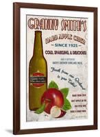 Granny Smith's Hard Apple Cider Vintage Sign-Lantern Press-Framed Art Print