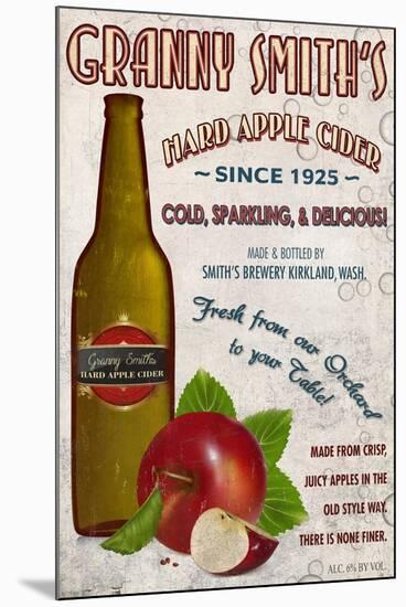 Granny Smith's Hard Apple Cider Vintage Sign-Lantern Press-Mounted Art Print