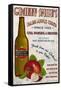 Granny Smith's Hard Apple Cider Vintage Sign-Lantern Press-Framed Stretched Canvas