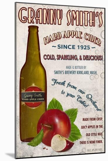 Granny Smith's Hard Apple Cider Vintage Sign-Lantern Press-Mounted Art Print