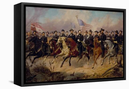 Grant and His Generals, 1865-Ole Peter Hansen Balling-Framed Stretched Canvas