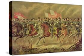 Grant and His Officers-E. Boell-Stretched Canvas