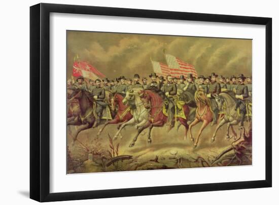 Grant and His Officers-E. Boell-Framed Giclee Print