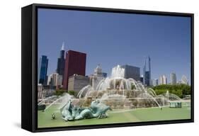 Grant Park, Chicago's Magnificent Mile Skyline, Chicago, Illinois-Cindy Miller Hopkins-Framed Stretched Canvas