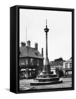 Grantham Market Cross-Fred Musto-Framed Stretched Canvas