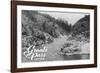 Grants Pass, Oregon - Hell Gate Canyon on Rogue River - Photography-Lantern Press-Framed Photographic Print
