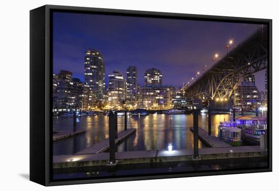 Granville Bridge, Vancouver, British Columbia, Canada-Walter Bibikow-Framed Stretched Canvas