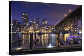 Granville Bridge, Vancouver, British Columbia, Canada-Walter Bibikow-Stretched Canvas