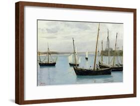 Granville, Fishing Boats, C.1860-Jean-Baptiste-Camille Corot-Framed Giclee Print