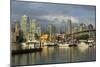 Granville Island, Vancouver and skyline, Vancouver, British Columbia, Canada, North America-Richard Cummins-Mounted Photographic Print