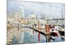 Granville Isld Harbor Vancouver-null-Mounted Art Print