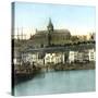 Granville (Manche, France), View of the Port-Leon, Levy et Fils-Stretched Canvas