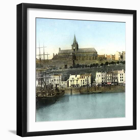 Granville (Manche, France), View of the Port-Leon, Levy et Fils-Framed Photographic Print