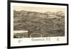 Granville, New York - Panoramic Map-Lantern Press-Framed Art Print