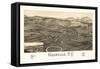 Granville, New York - Panoramic Map-Lantern Press-Framed Stretched Canvas