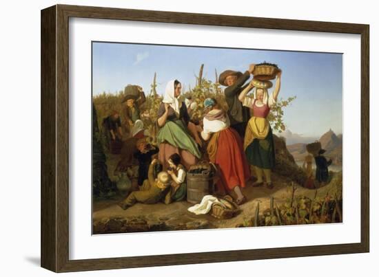 Grape Harvest, 1842-Adolf Richter-Framed Giclee Print