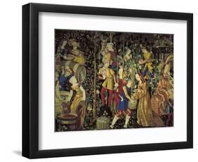 Grape Harvest, C1475-null-Framed Giclee Print