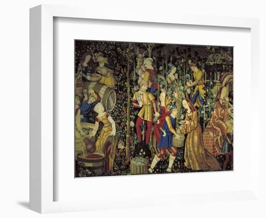 Grape Harvest, C1475-null-Framed Giclee Print