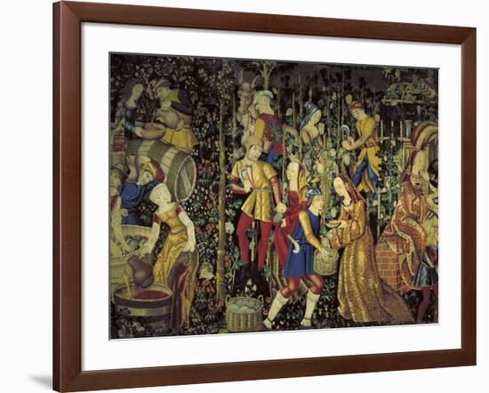 Grape Harvest, C1475-null-Framed Giclee Print